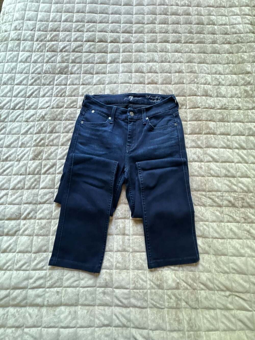 7 For All Mankind The Modern Straight Dark Wash Denim Jeans